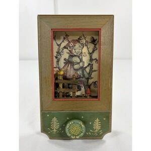 Vintage Thorens Swiss Music Box ANRI Hummel 3D Shadow Box Gigi Signs of Spring